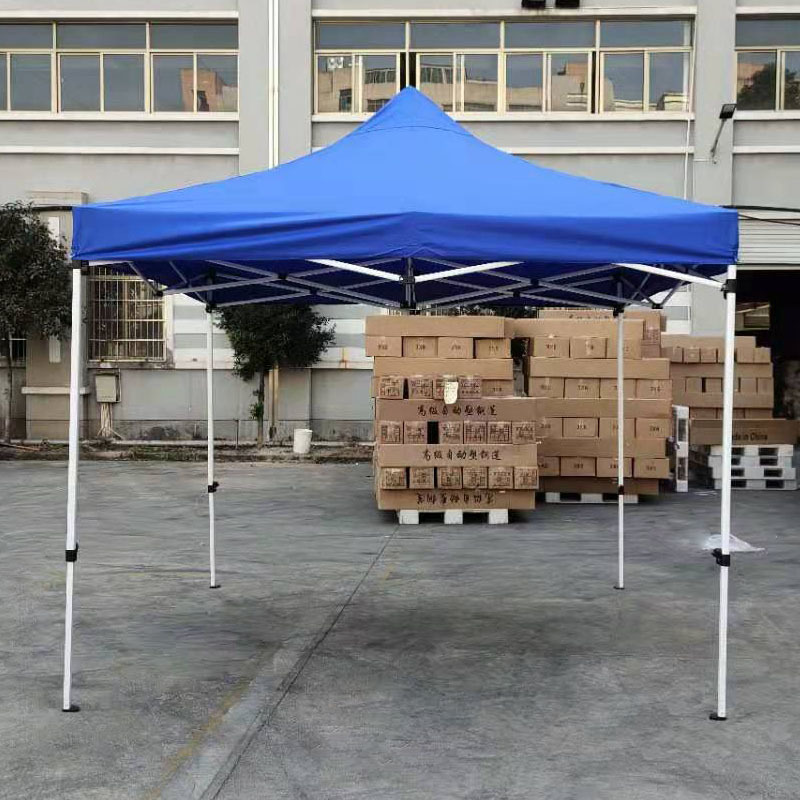 Outdoor Advertising Tent Folding Semi-automatic Tent Stall Four-Corner Tent Canopy Customized Advertising Logo