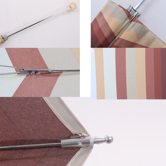 Umbrella Umbrella with a 3 - fold 8 p - 3620 - striped canopy gradient and 4 - segment 3 - fold Umbrella