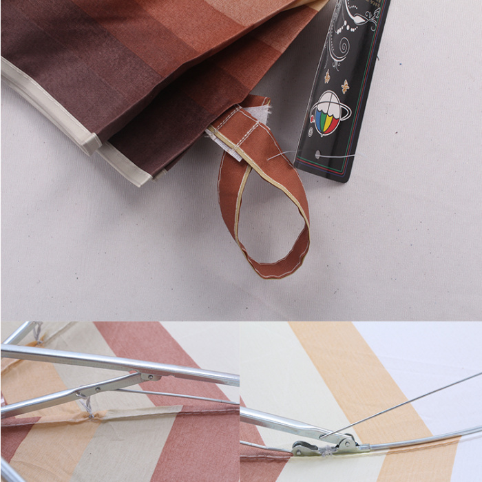 Umbrella Umbrella with a 3 - fold 8 p - 3620 - striped canopy gradient and 4 - segment 3 - fold Umbrella