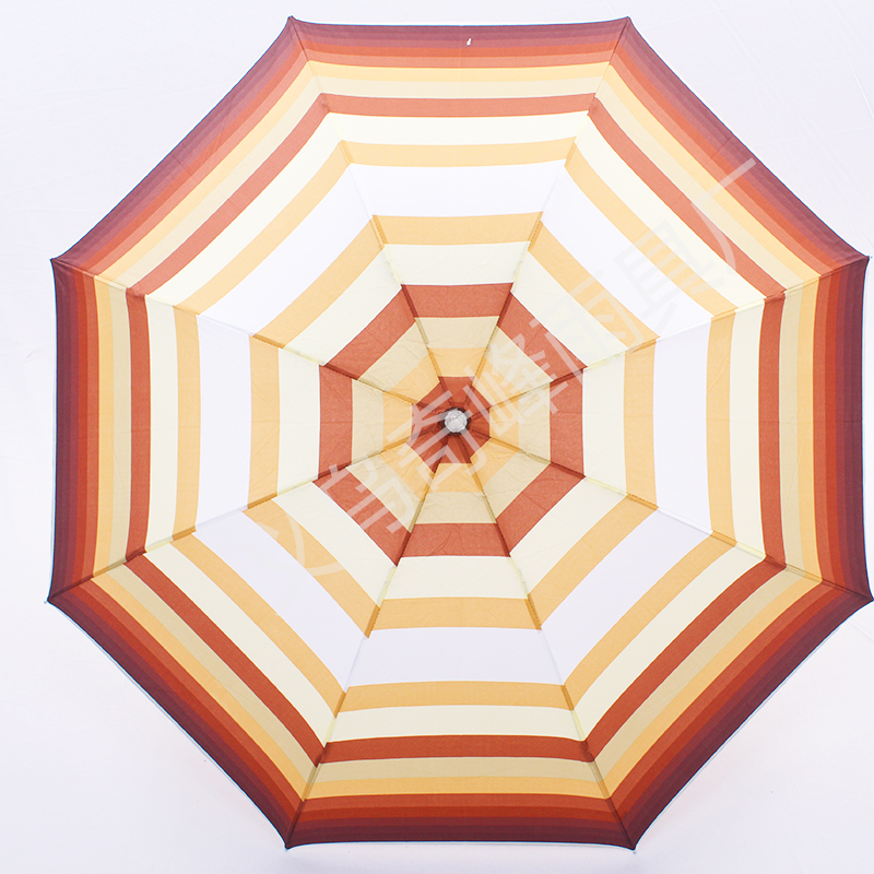 Umbrella Umbrella with a 3 - fold 8 p - 3620 - striped canopy gradient and 4 - segment 3 - fold Umbrella