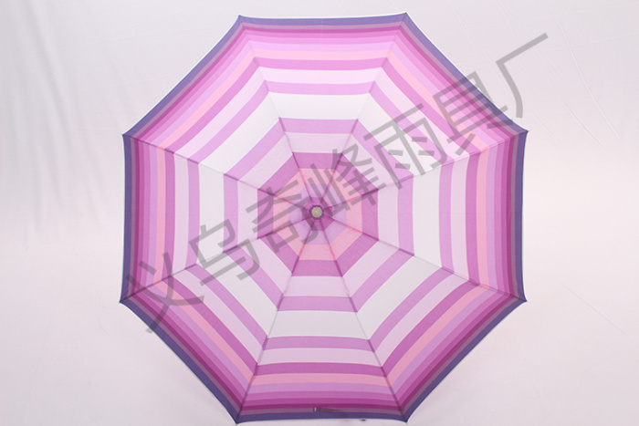 Umbrella Umbrella with a 3 - fold 8 p - 3620 - striped canopy gradient and 4 - segment 3 - fold Umbrella