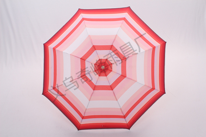Umbrella Umbrella with a 3 - fold 8 p - 3620 - striped canopy gradient and 4 - segment 3 - fold Umbrella