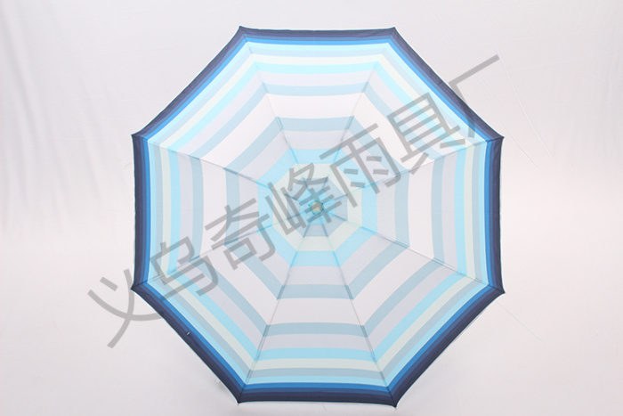 Umbrella Umbrella with a 3 - fold 8 p - 3620 - striped canopy gradient and 4 - segment 3 - fold Umbrella