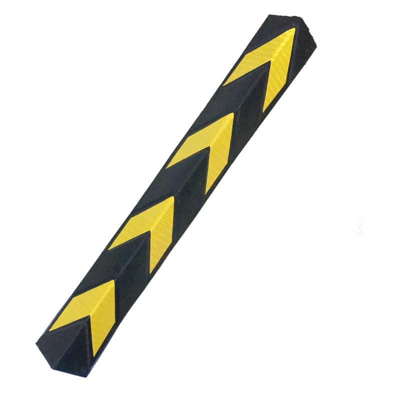 Corner Wall Protector Rubber Guarding Angle Garage Reflective Bumper Strip Corner Protection 80cm Rubber Guarding Angle