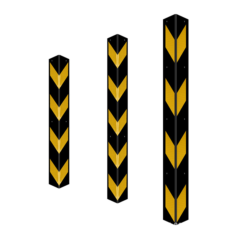 Corner Wall Protector Rubber Guarding Angle Garage Reflective Bumper Strip Corner Protection 80cm Rubber Guarding Angle