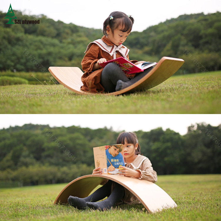 Children&#039;s Puzzle Sensory Training Seesaw Kindergarten Sports Game Wooden Balance Board Yoga Balance Practice Board