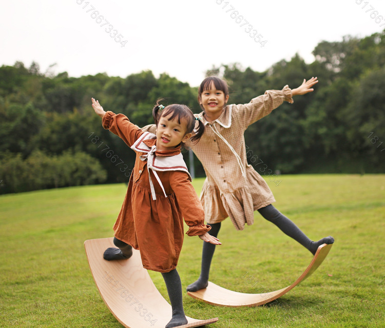 Children's Puzzle Sensory Training Seesaw Kindergarten Sports Game Wooden Balance Board Yoga Balance Practice Board
