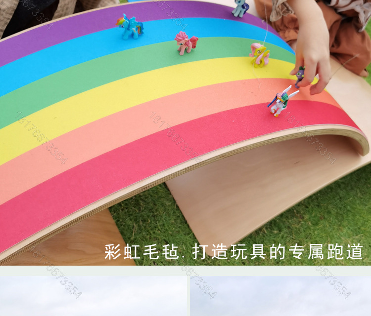 Children's Puzzle Sensory Training Seesaw Kindergarten Sports Game Wooden Balance Board Yoga Balance Practice Board