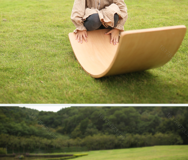 Children's Puzzle Sensory Training Seesaw Kindergarten Sports Game Wooden Balance Board Yoga Balance Practice Board