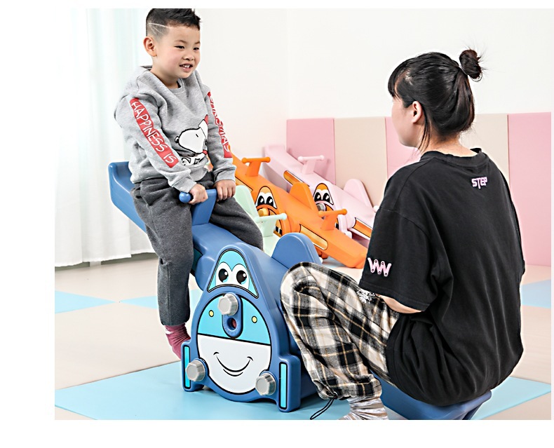 Children's Double Rocker Indoor Seesaw Kindergarten Outdoor Toy Trojan Rocking Horse Household Baby Plastic