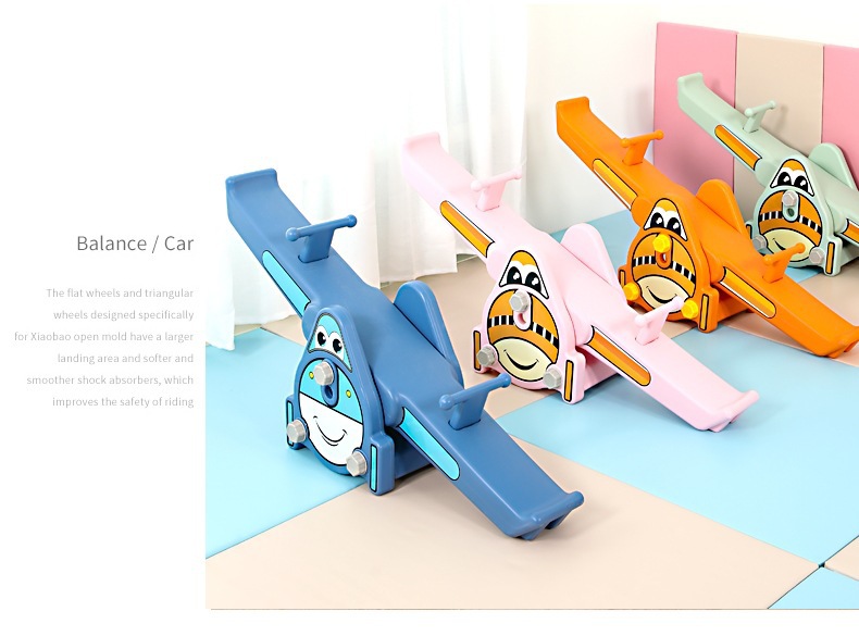Children's Double Rocker Indoor Seesaw Kindergarten Outdoor Toy Trojan Rocking Horse Household Baby Plastic
