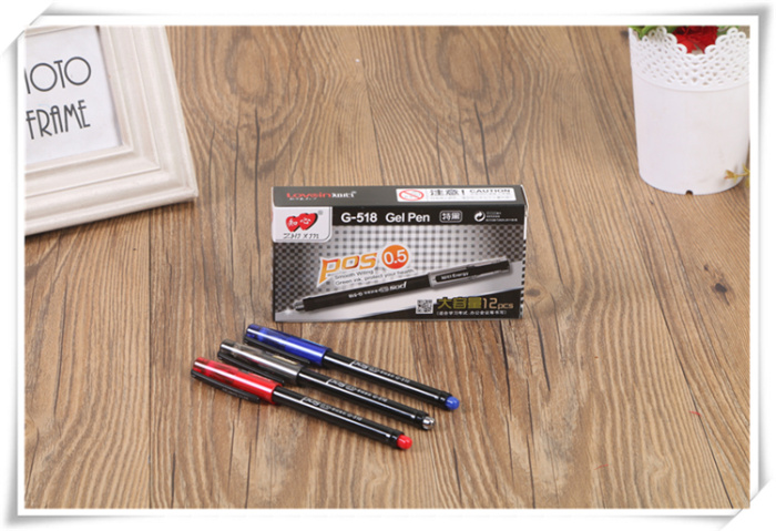 Zhixin special black large capacity neutral pen 0.5mm office supplies black ink pen stationery black pen