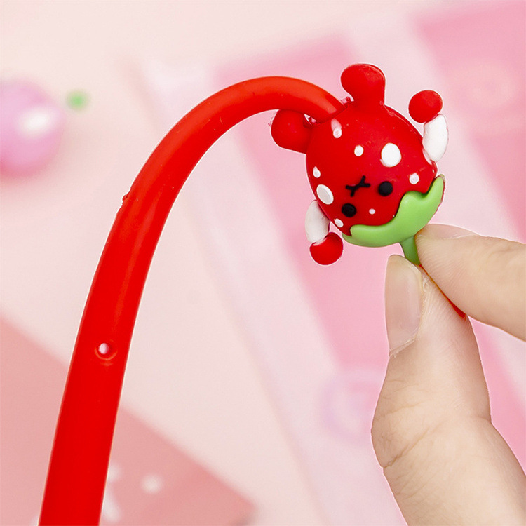 Creative Style Avocado Shape Gel Pen Cute Student Pen Cartoon Stationery Office Supplies Water-Based Sign Pen