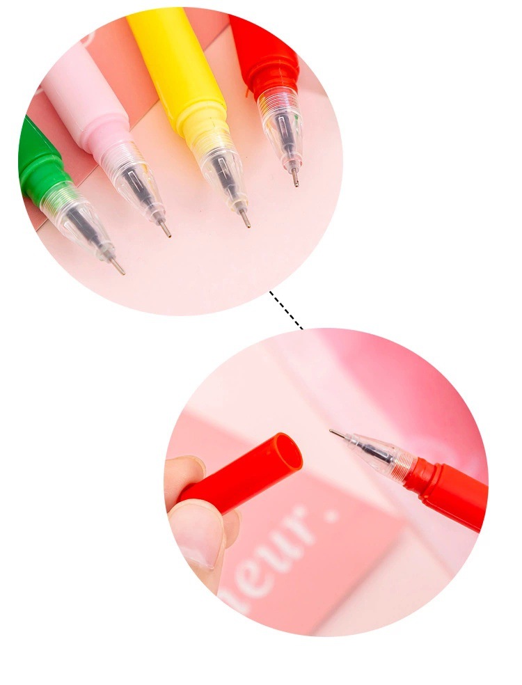 Creative Style Avocado Shape Gel Pen Cute Student Pen Cartoon Stationery Office Supplies Water-Based Sign Pen