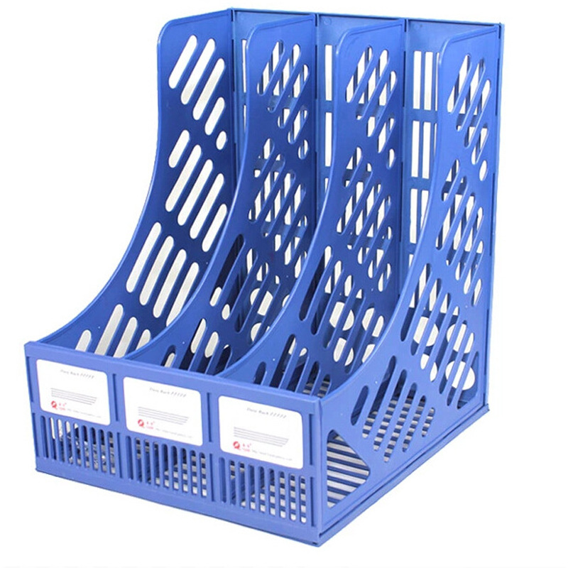 Office Supplies File Holder A4 Desktop Storage File Column Stationery Wholesale Plastic File Box