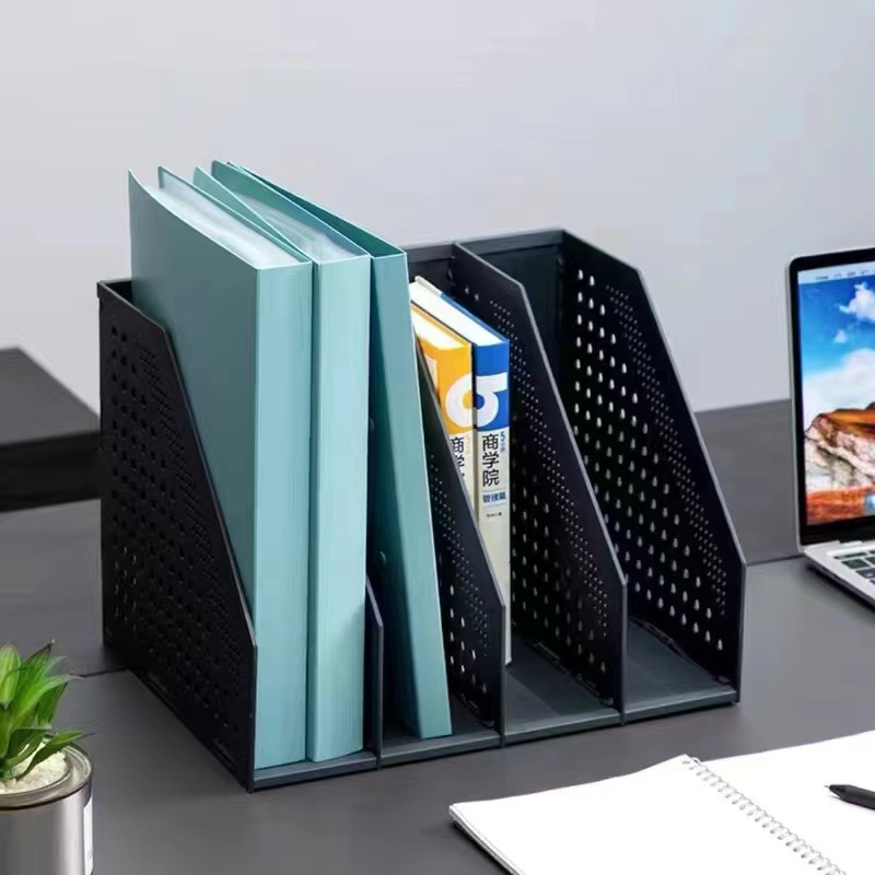 File Column Folding File Holder Thickened Document Rack Desktop Storage Organizer A4 File Box Office Supplies Wholesale