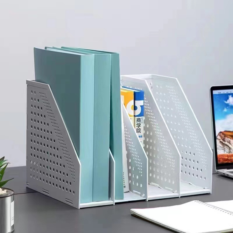 File Column Folding File Holder Thickened Document Rack Desktop Storage Organizer A4 File Box Office Supplies Wholesale