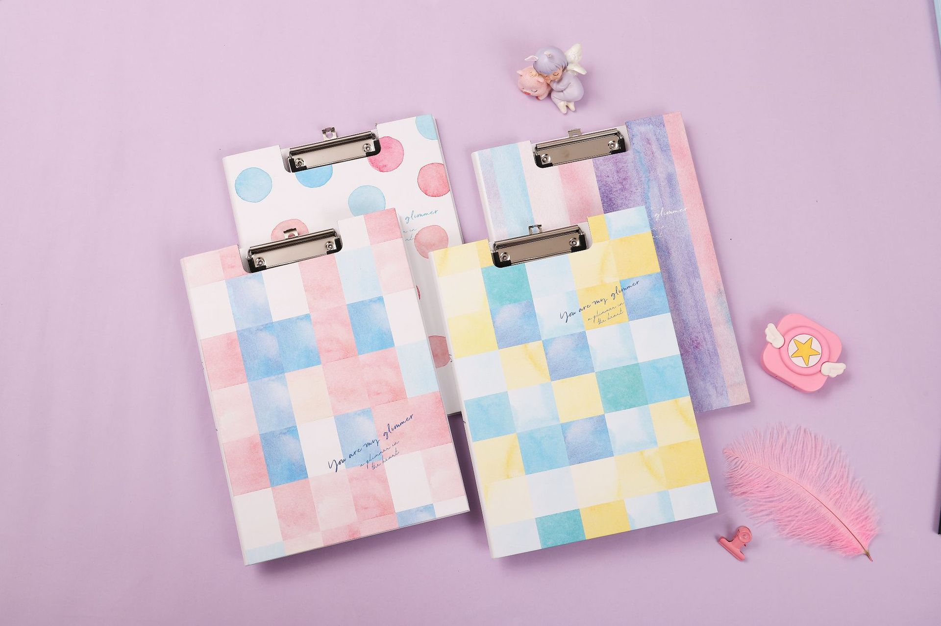 Erasan A4 Folding File Cartoon Girlish New Student Power Clip Test Paper Clip Office Supplies Erasan A4 Folding File Cartoon Girlish New Student Power Clip Test Paper Clip Office Supplies
