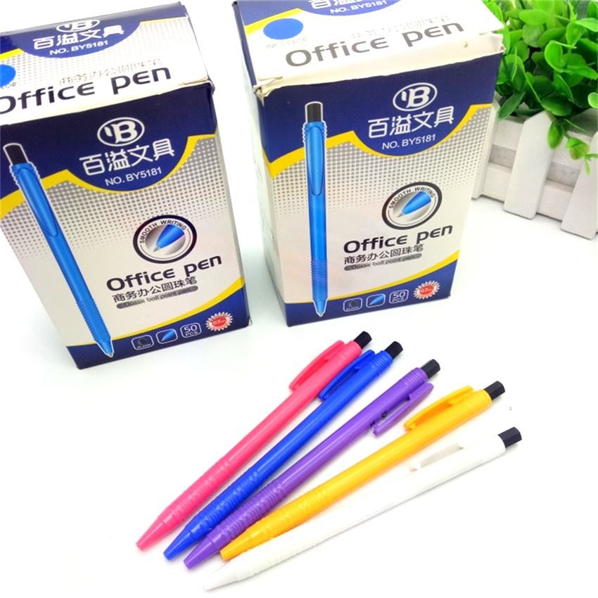 Peripheral stationery ballpoint pen business office student stationery office supplies press the pen blue pen