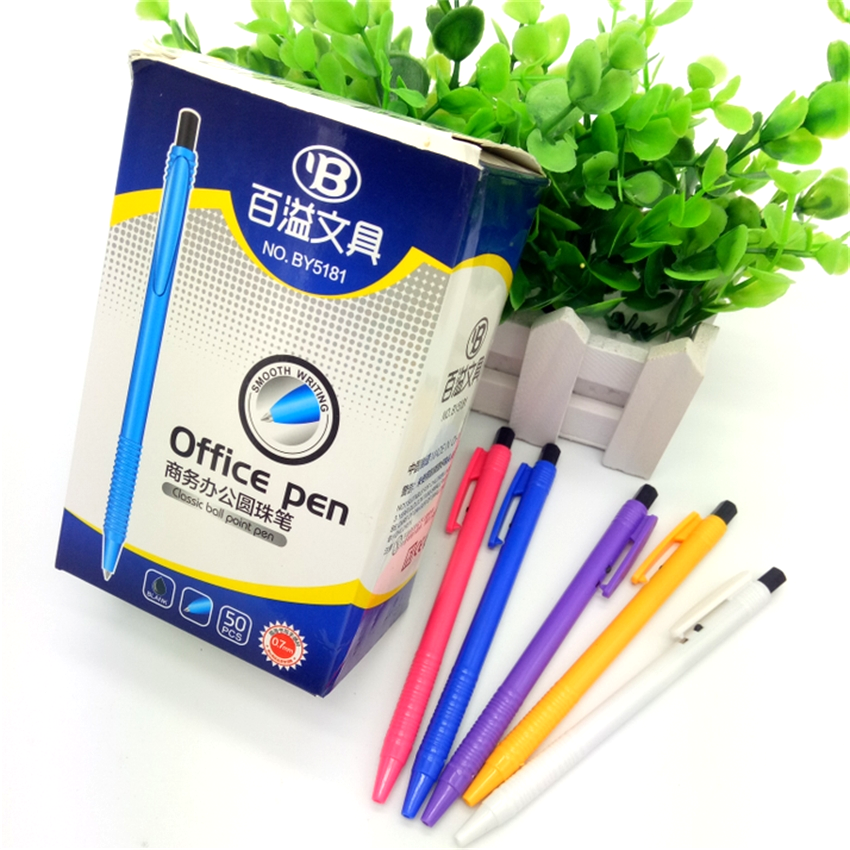 Peripheral stationery ballpoint pen business office student stationery office supplies press the pen blue pen