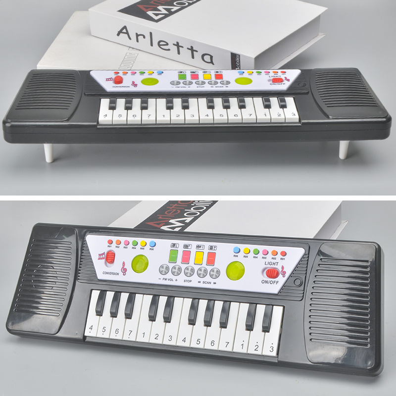 Tiktok Red Children Boys and Girls Electric with Light Beginner 24 Keys Electronic Keyboard Piano Toys Gift Wholesale