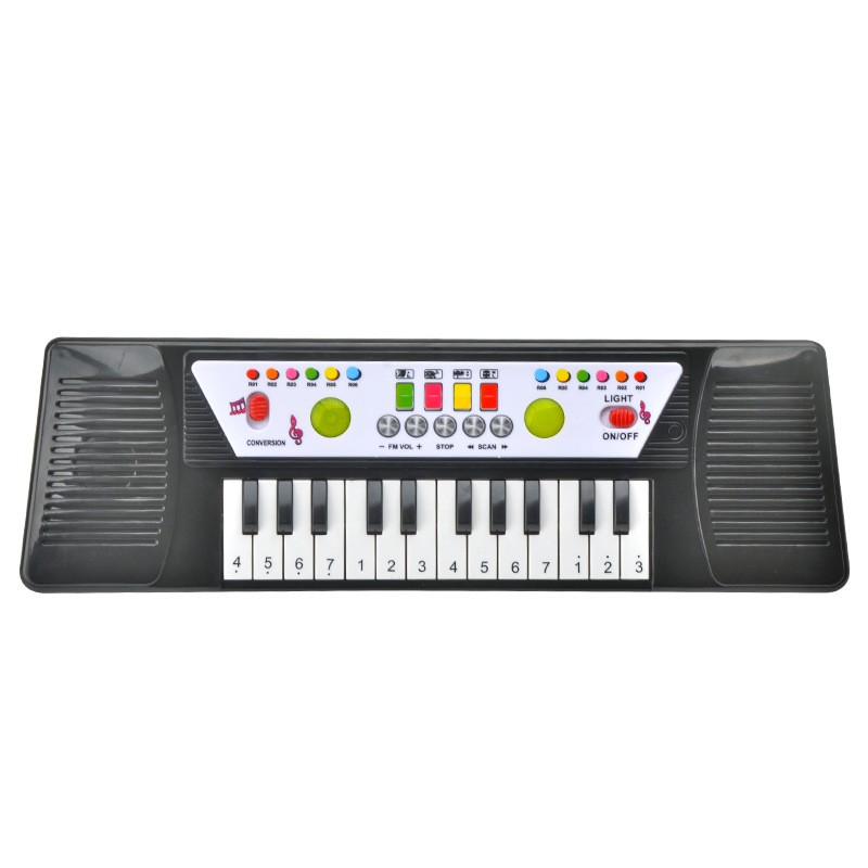 Tiktok Red Children Boys and Girls Electric with Light Beginner 24 Keys Electronic Keyboard Piano Toys Gift Wholesale