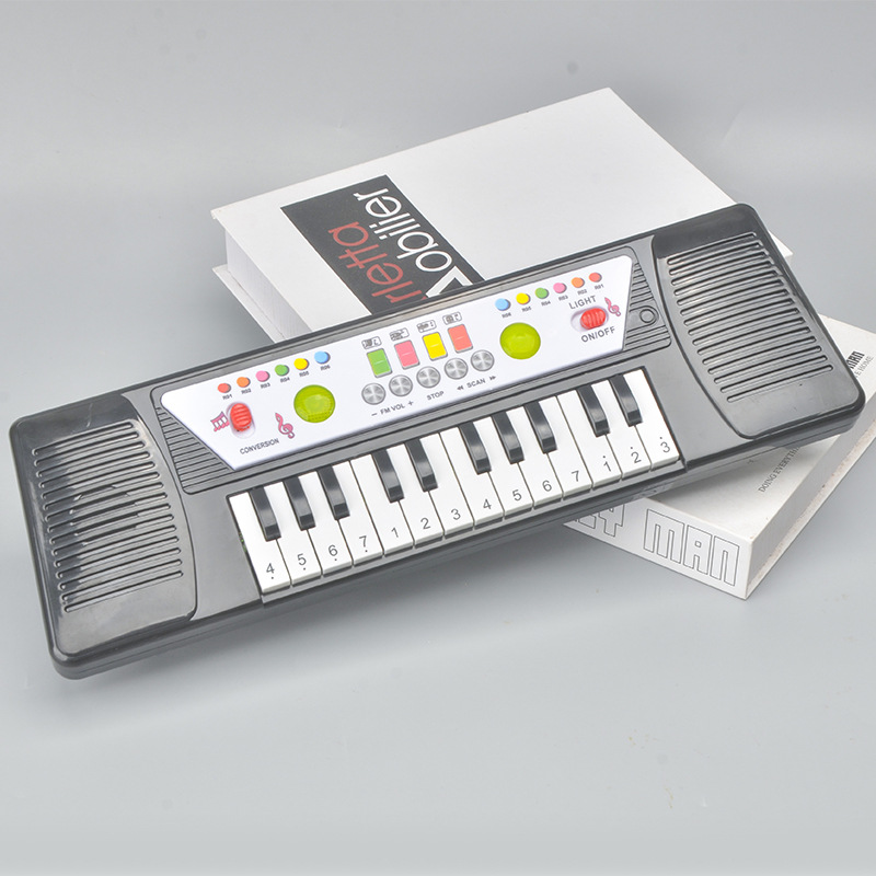 Tiktok Red Children Boys and Girls Electric with Light Beginner 24 Keys Electronic Keyboard Piano Toys Gift Wholesale