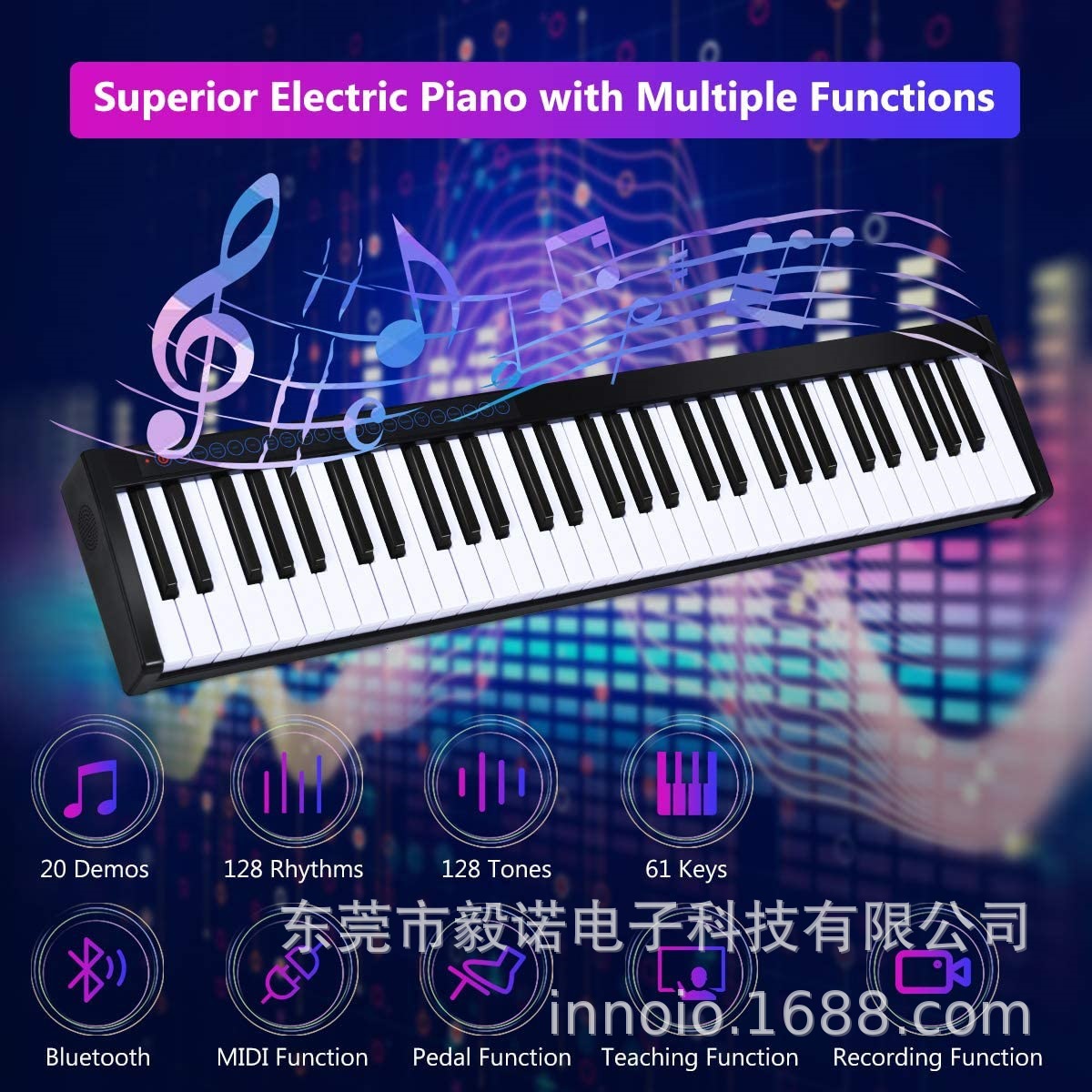 Bluetooth Portable Electric Piano Hand-Rolled Piano Keyboard for Adult Beginners Portable Electronic Piano Poppiano Bluetooth Portable Electric Piano Hand-Rolled Piano Keyboard for Adult Beginners Portable Electronic Piano Poppiano