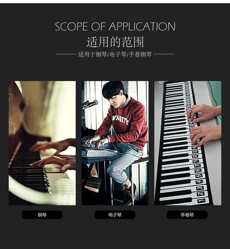 Key Piano Transparent Sticker Electronic Keyboard Keys Plate Hand Roll Steel Keys Sticker Simple Spectrum Scale Sticker Key Piano Transparent Sticker Electronic Keyboard Keys Plate Hand Roll Steel Keys Sticker Simple Spectrum Scale Sticker