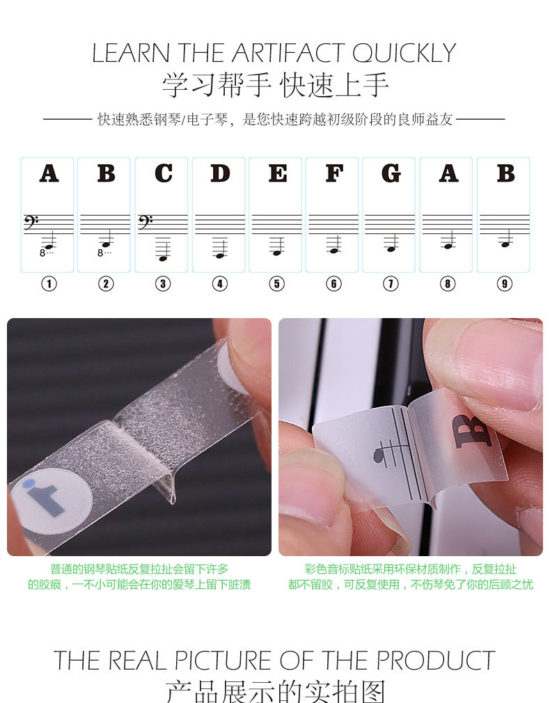 Key Piano Transparent Sticker Electronic Keyboard Keys Plate Hand Roll Steel Keys Sticker Simple Spectrum Scale Sticker Key Piano Transparent Sticker Electronic Keyboard Keys Plate Hand Roll Steel Keys Sticker Simple Spectrum Scale Sticker
