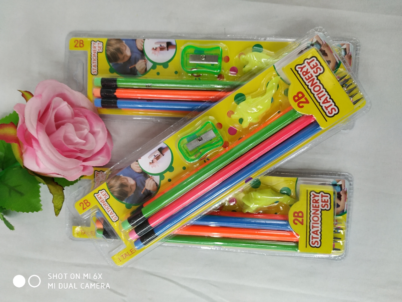 2B Pencil Suction Card Stationery Set Combination Stationery Student Writing Stationery Office Supplies
