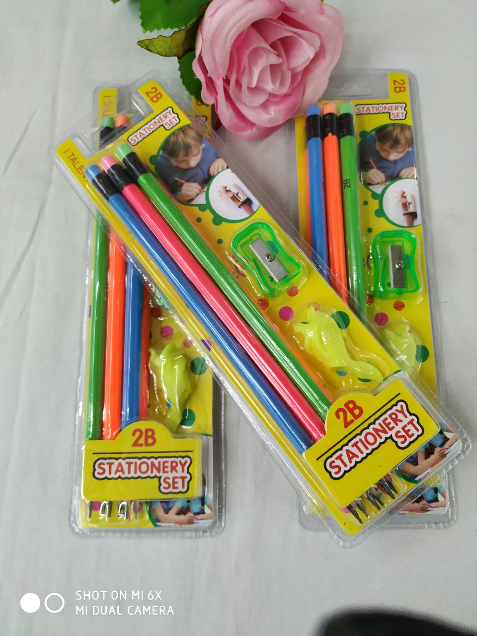 2B Pencil Suction Card Stationery Set Combination Stationery Student Writing Stationery Office Supplies
