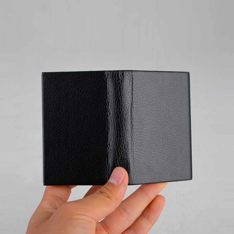 Plus-Sized Large Capacity 008 Litchi Grain with 100 Grain Curved Cover Horizontal Business Card Case