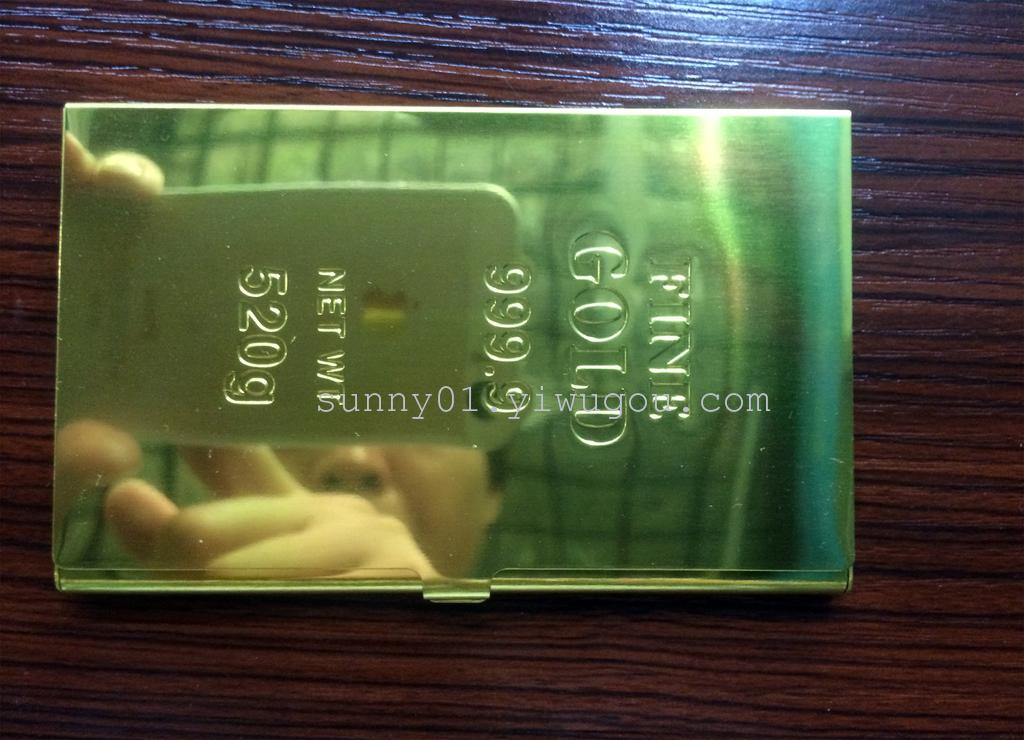 Jin Liangjin factory outlet metal card case gold business card holder can be customized LOGO