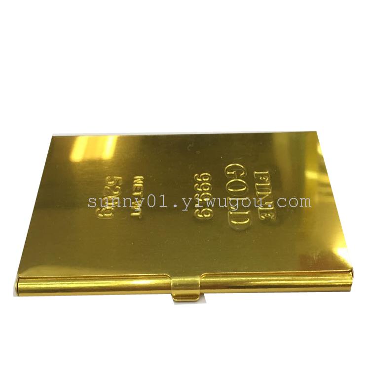 Jin Liangjin factory outlet metal card case gold business card holder can be customized LOGO