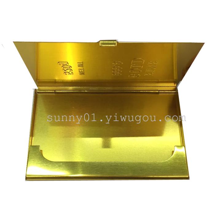 Jin Liangjin factory outlet metal card case gold business card holder can be customized LOGO Jin Liangjin factory outlet metal card case gold business card holder can be customized LOGO