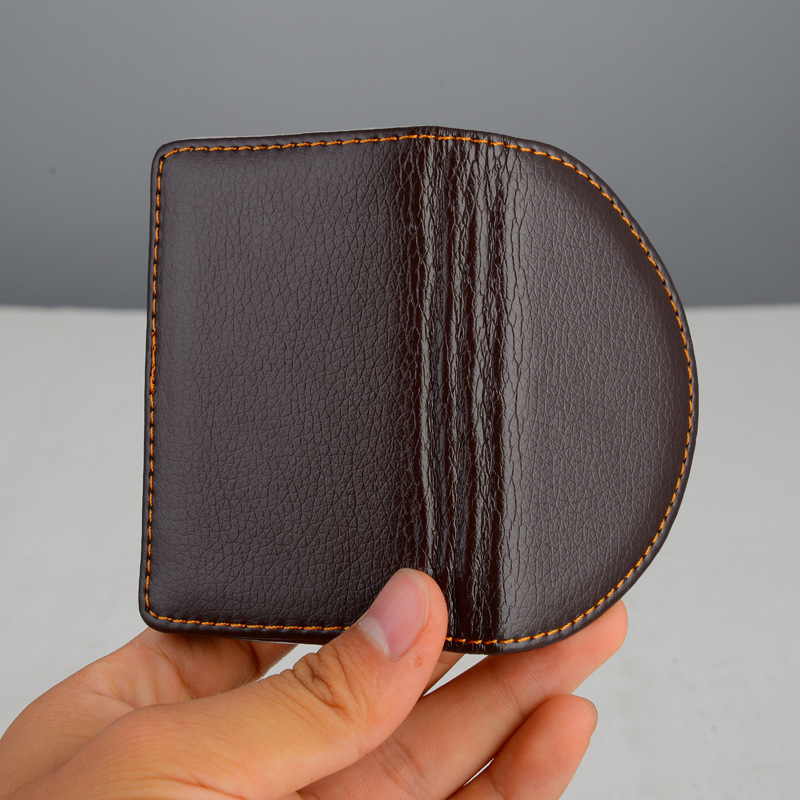 Wholesale Business Card Holder Men and Women Business Creative Business Card Case Semi-Circular Magnetic Card Case
