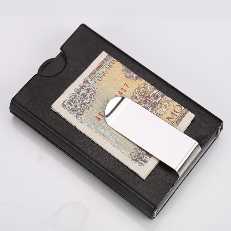 The new aluminum alloy RFID antimagnetic metal automatic credit card case card pack organ position card pack