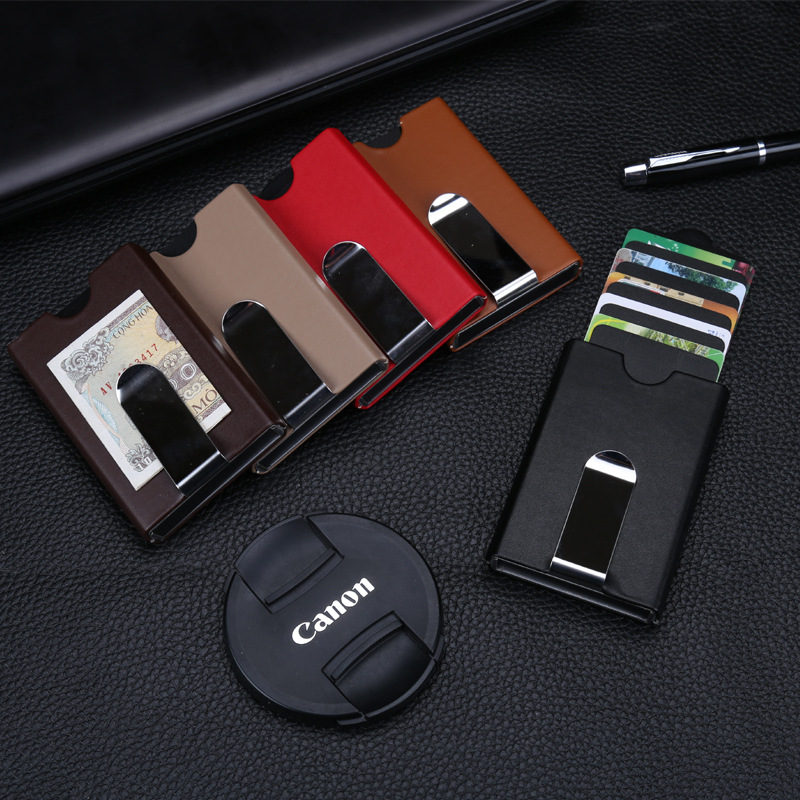 The new aluminum alloy RFID antimagnetic metal automatic credit card case card pack organ position card pack The new aluminum alloy RFID antimagnetic metal automatic credit card case card pack organ position card pack