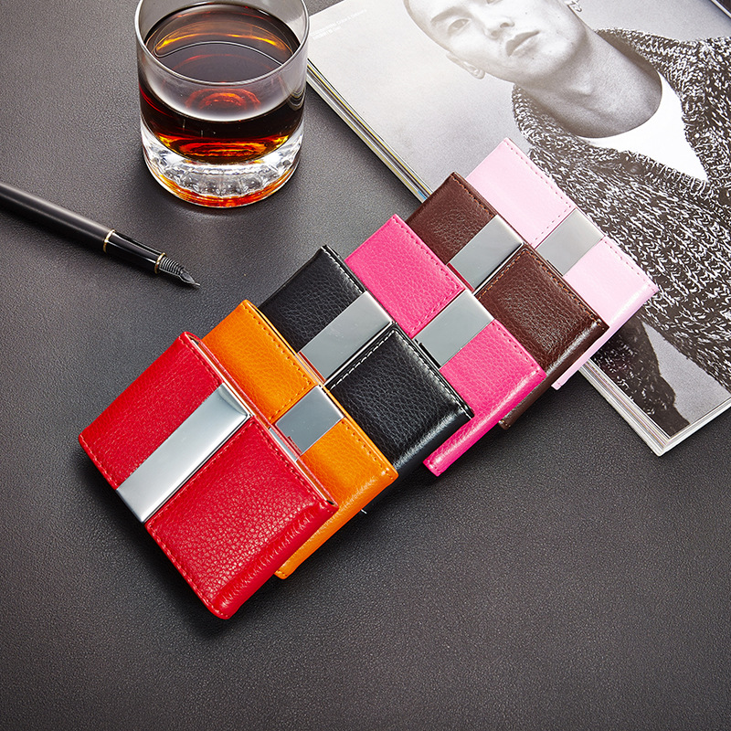 Business Large Capacity New Business Card Case Men Women Leather Fashion Business Card Holder Business Large Capacity New Business Card Case Men Women Leather Fashion Business Card Holder