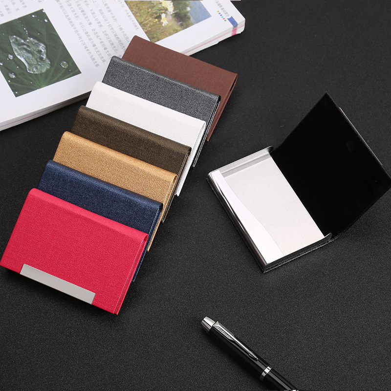 Factory Direct Sales Office Storage Supplies New Business Card Case Business Fashion Business Card Holder Laser Logo