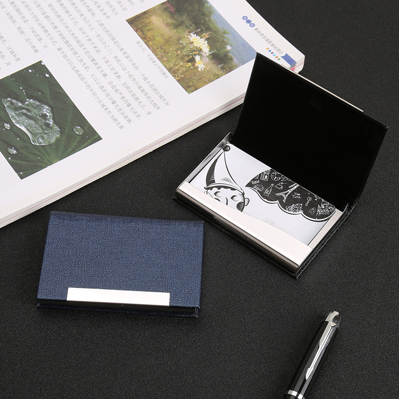 Factory Direct Sales Office Storage Supplies New Business Card Case Business Fashion Business Card Holder Laser Logo