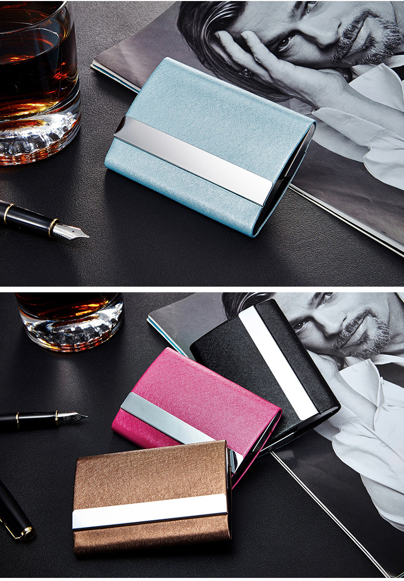 Open Business Card Case on Both Sides Metal Welding Business Card Case Creative Business Card Holder Men's Open Business Card Case on Both Sides Metal Welding Business Card Case Creative Business Card Holder Men's