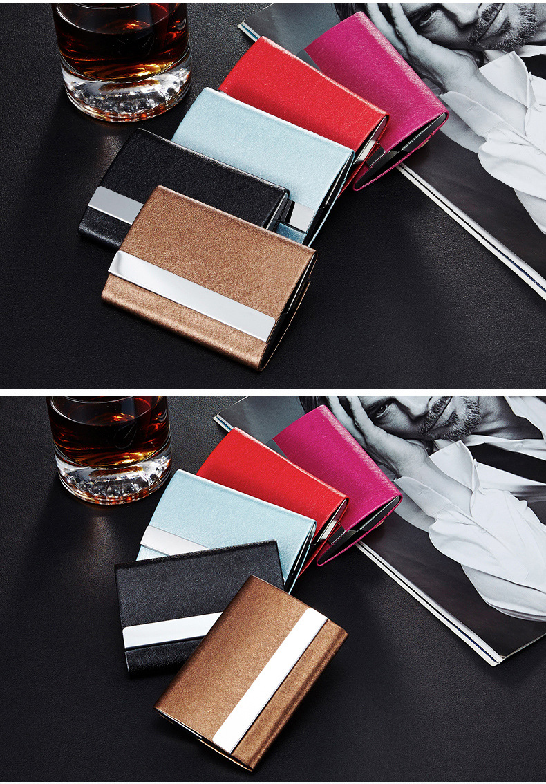 Open Business Card Case on Both Sides Metal Welding Business Card Case Creative Business Card Holder Men's Open Business Card Case on Both Sides Metal Welding Business Card Case Creative Business Card Holder Men's