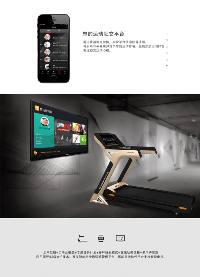 Zhengxing Venus series V6 electric commercial treadmill luxury commercial fitness equipment Zhengxing Venus series V6 electric commercial treadmill luxury commercial fitness equipment