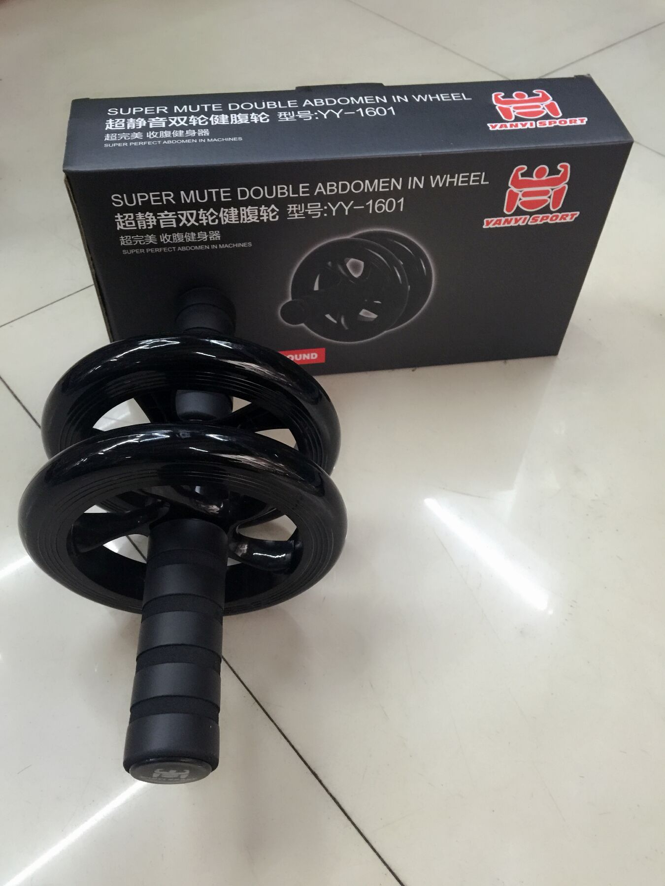 Factory Direct Sales Double-Wheel AB Roller Abdominal Wheel Abdomen Roller Double Wheel Mute AB Rocket Fitness Equipment