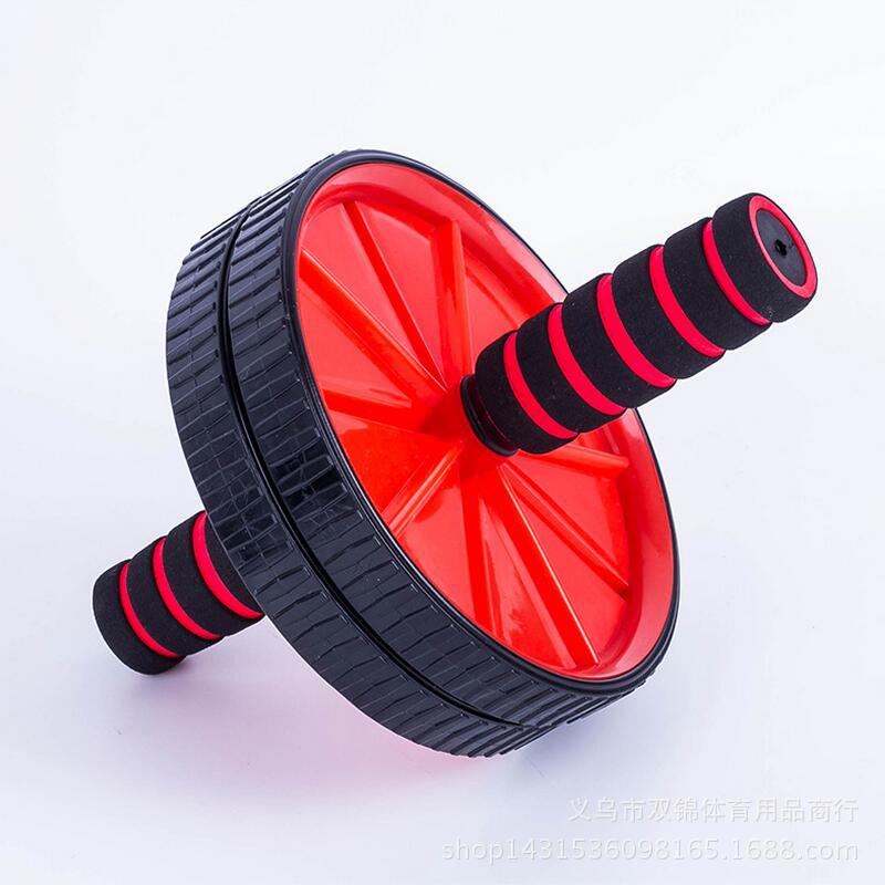 Double wheel plastic AB power roller Steel sponge handle Double wheel plastic AB power roller Steel sponge handle
