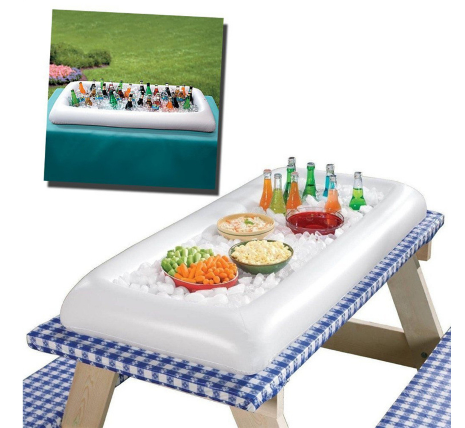 Factory Spot Outdoor Beach Lawn Portable PVC Inflatable Ice Bar Cup Hole Float Welcome Inquiry Cross-Border