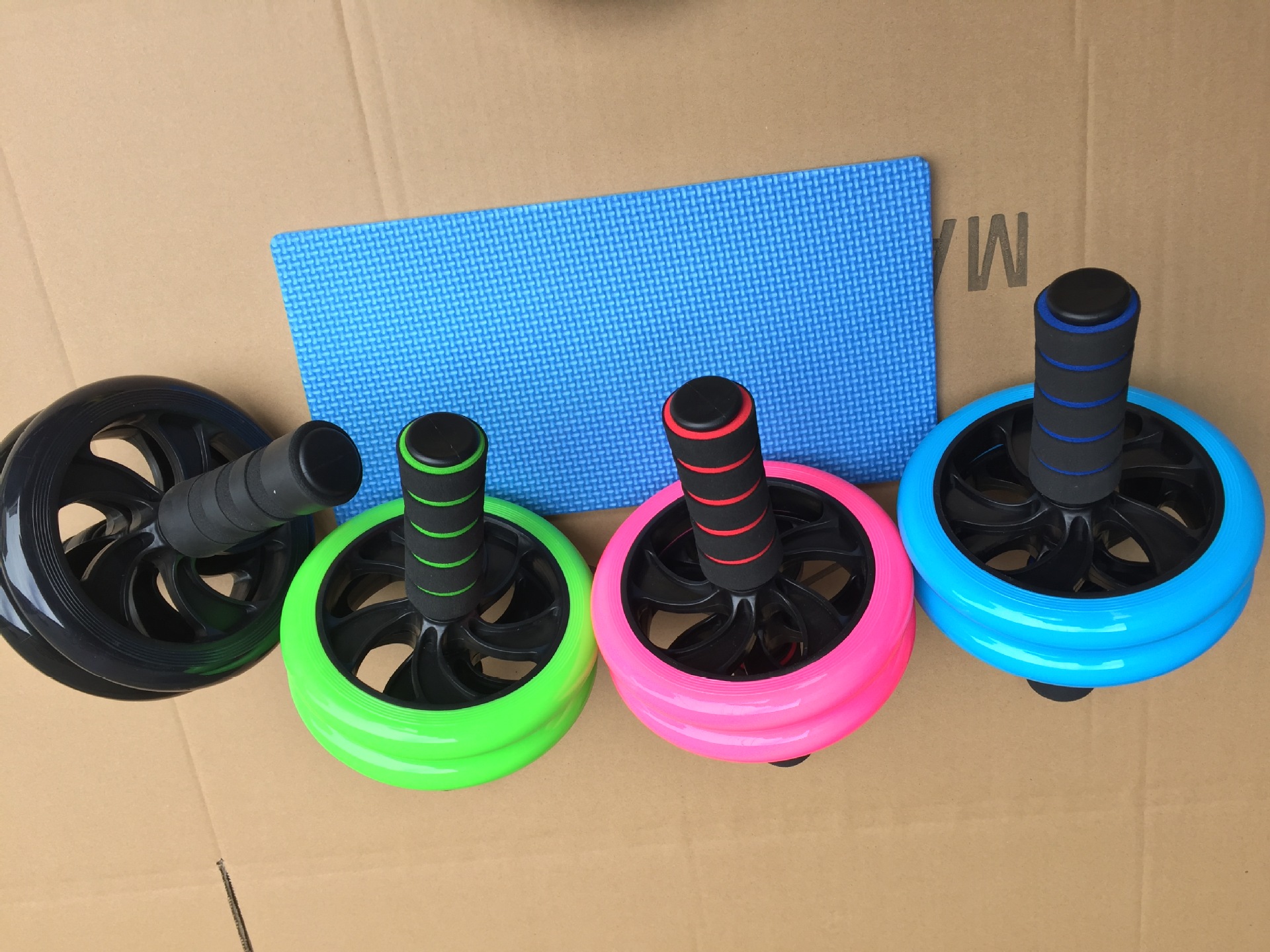 Double-Wheel Mute Abdominal Wheel Abdominal Wheel AB Rocket Fitness Equipment Home Office Roller Push-up Giant Wheel