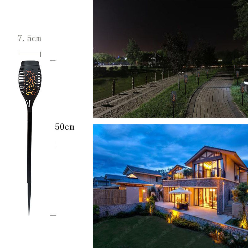CrossBorder Flame Lamp 12led Solar Torch Light Induction Lamp Garden Courtyard Outdoor Ornamental Floor Outlet Lawn Lamp